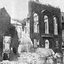 Verwoeste synagoge Boompjes