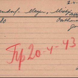 de persoonskaart van Mietje Mogendorff-Meijer uit Westerbork