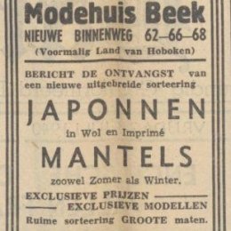 Advertentie van winkel Mary's moeder